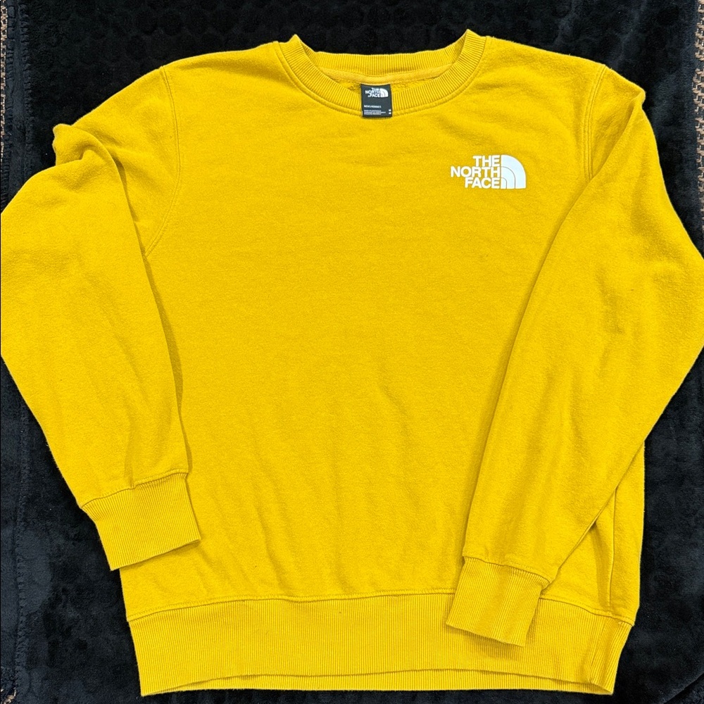 The North Face Men's Bright Yellow Crewneck Sweater - Size Medium